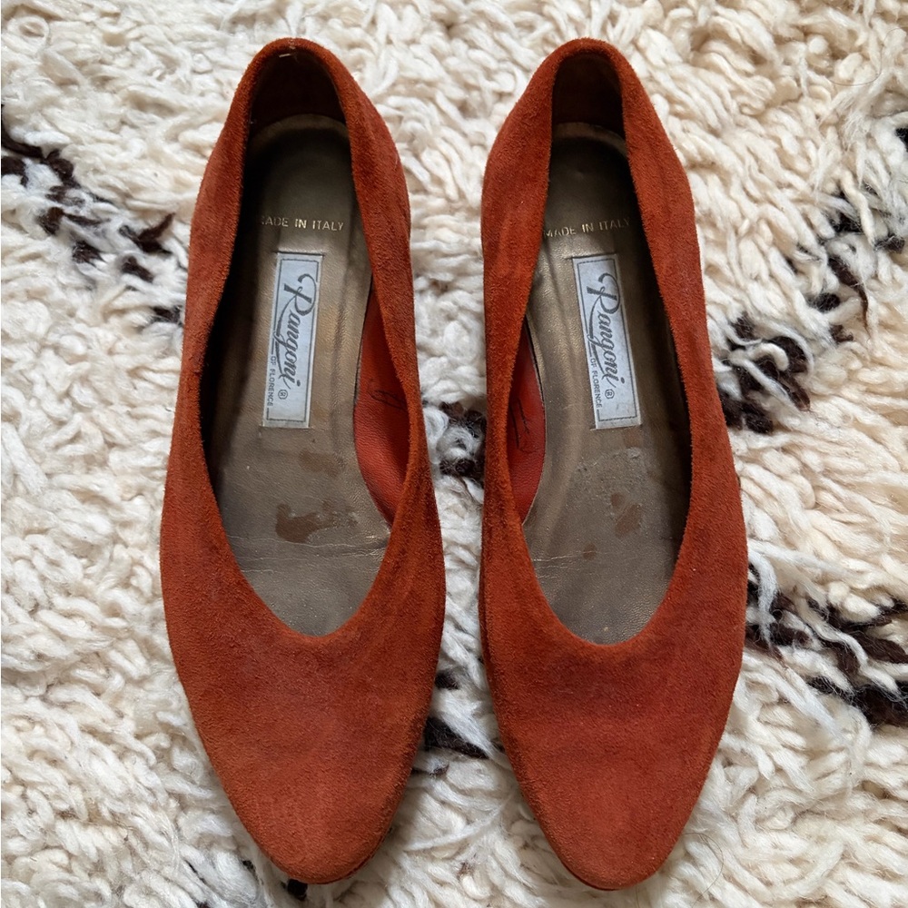 Made in Italy Terracotta Suede Loafers